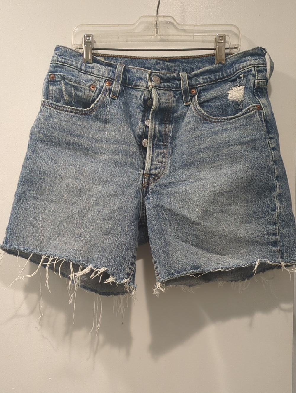 Levi's 501 Mid Thigh  Denim Shorts